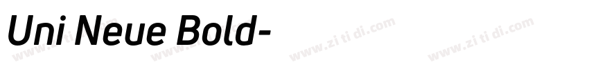 Uni Neue Bold字体转换